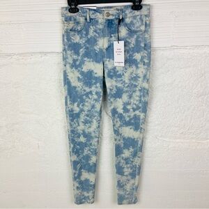 NWT SKINNY GIRL bleached tie dye cotton stretch Paul high rise skinny jeans 26/2